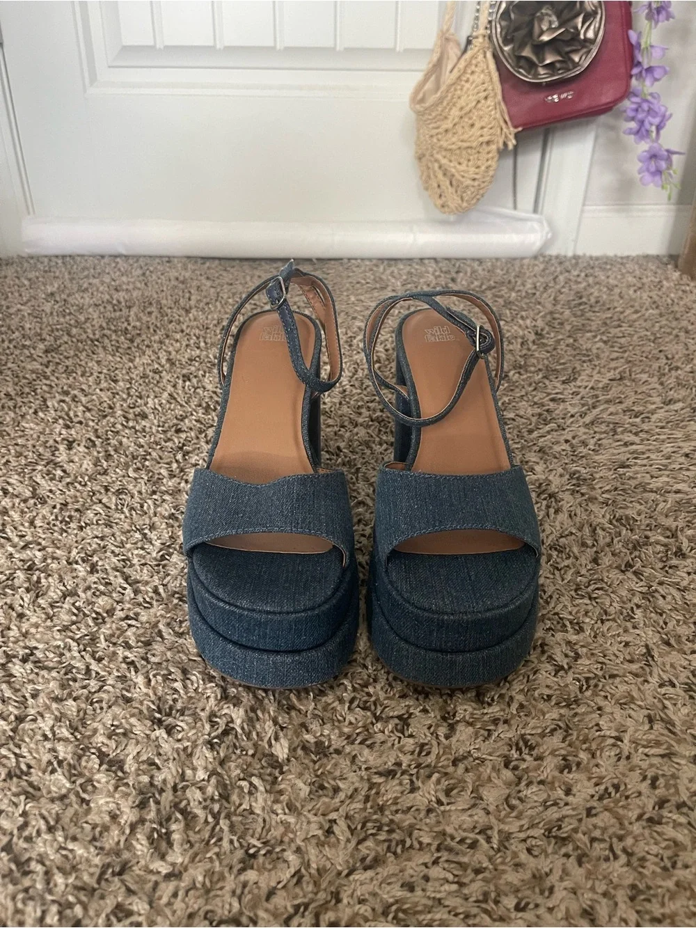 Wild Fable Denim Platform Chunky Heels